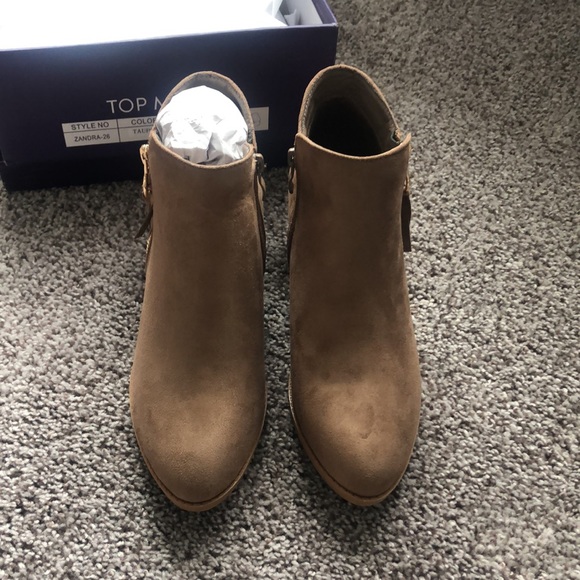 Top Moda Taupe Zandra Ankle Bootie - Picture 4 of 8